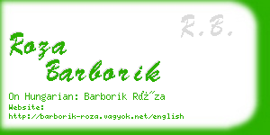 roza barborik business card